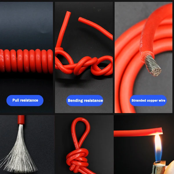 High Voltage Flexible 2 4 5 6 7 8 9 10 11 12 13 Silicone Rubber Coated Copper Wire RC Battery Cable Silicone Electric Wire Cable
