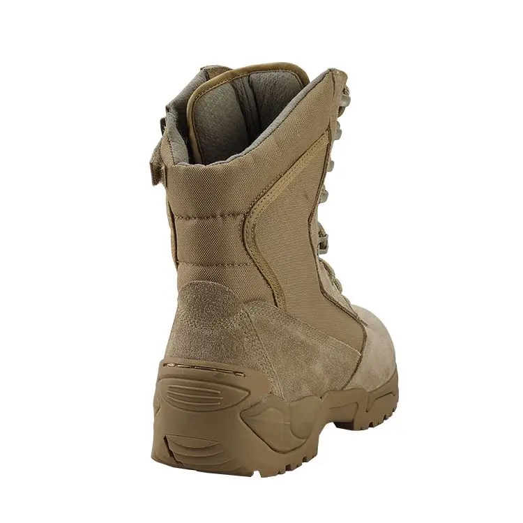 Custom high neck safety shoes men safety boot long mein wholesale brown color safety shoe for mining