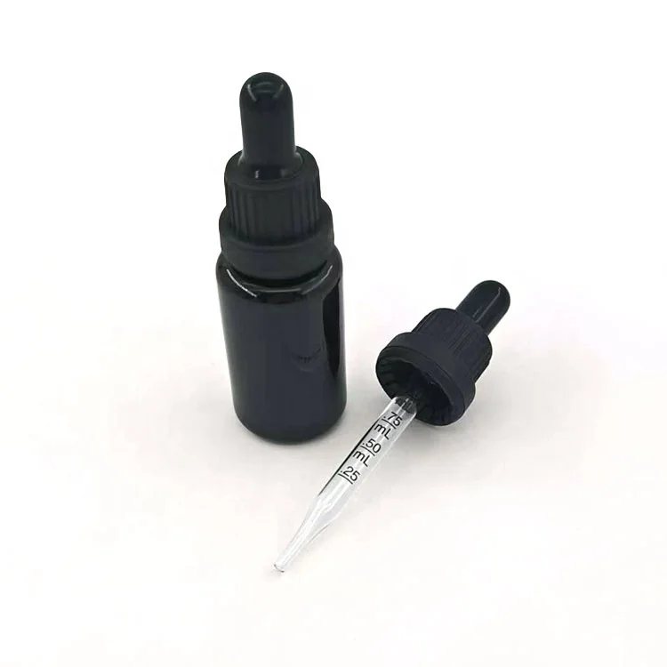 clear matte essential oil glass silicone measure Euro dropper 18mm plastic pp cap eco friendly white rubber dropper with pipette