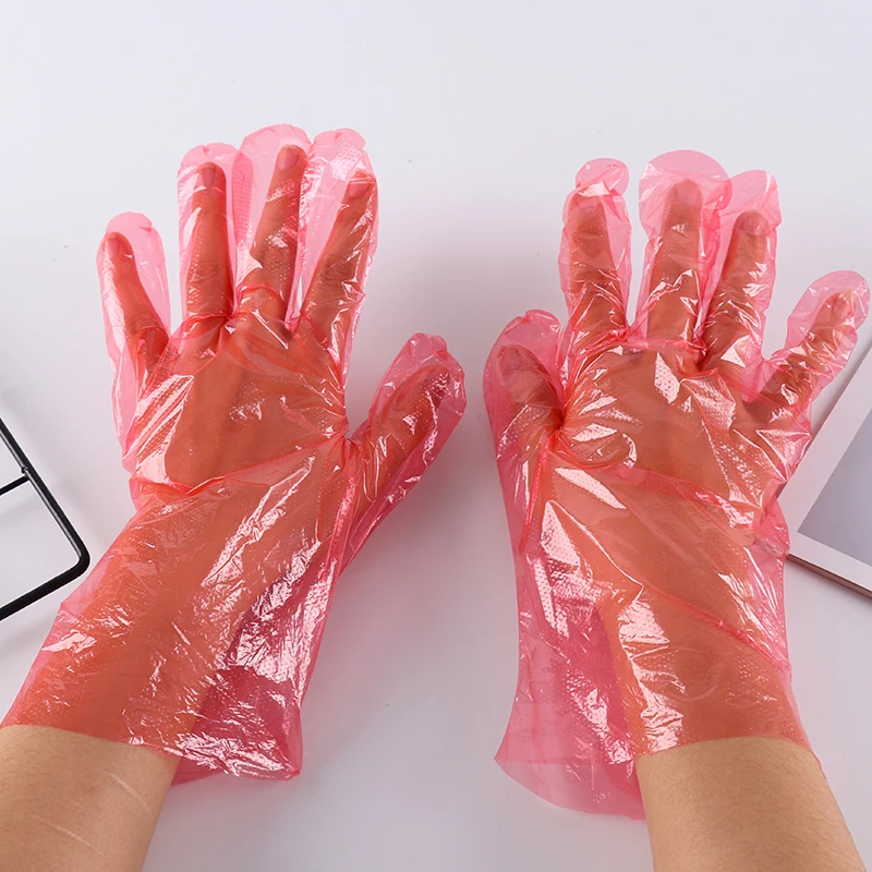 Factory mechanic production disposable polyethylene plastic gloves for food handling