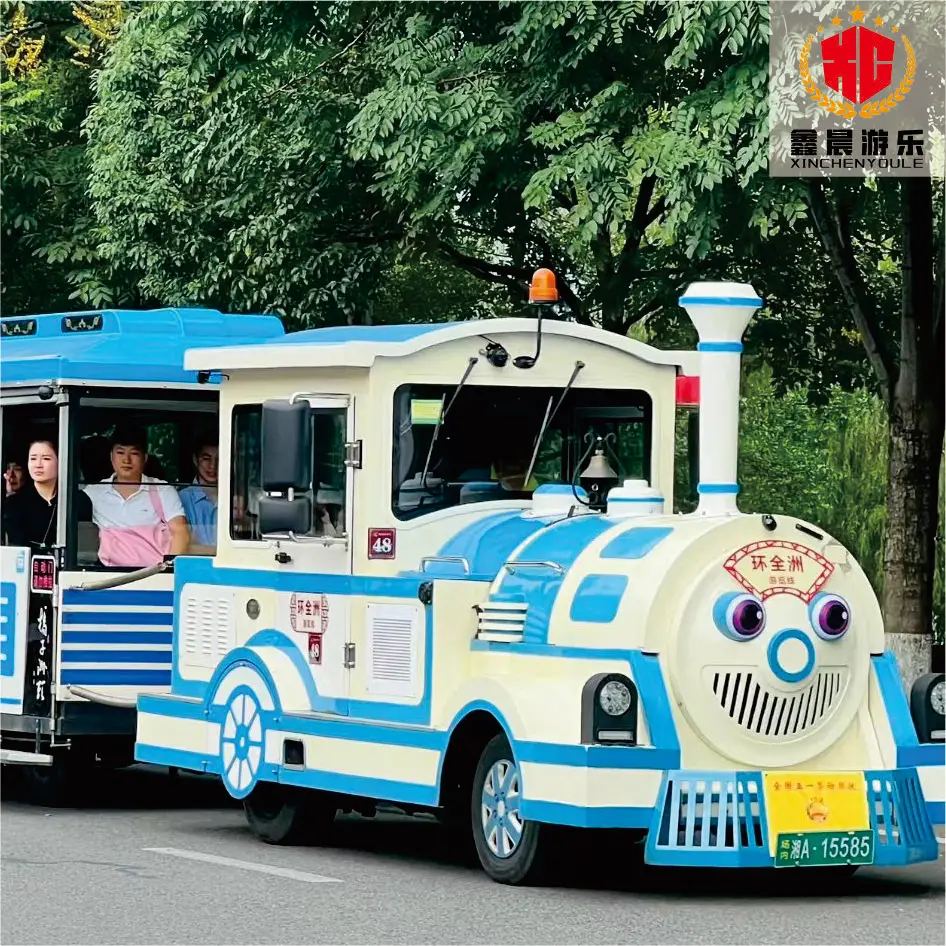 Popular Tourist Train Customized Theme Park Amusement Rides Products Track Train Ride for Sale