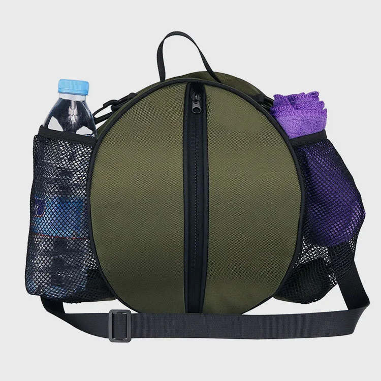 Adjustable Basketball Backpacks With Two Mesh Pockets For Teenagers Fold-able Sports Ball Holder Organizer