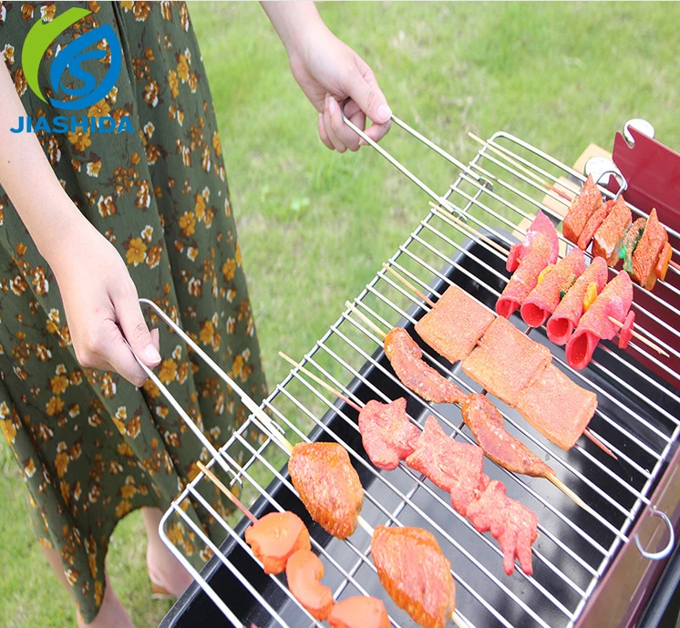 easy assembled Portable trolley bbq grill machine outdoor bbq grill charcoal for courtyard home roti party