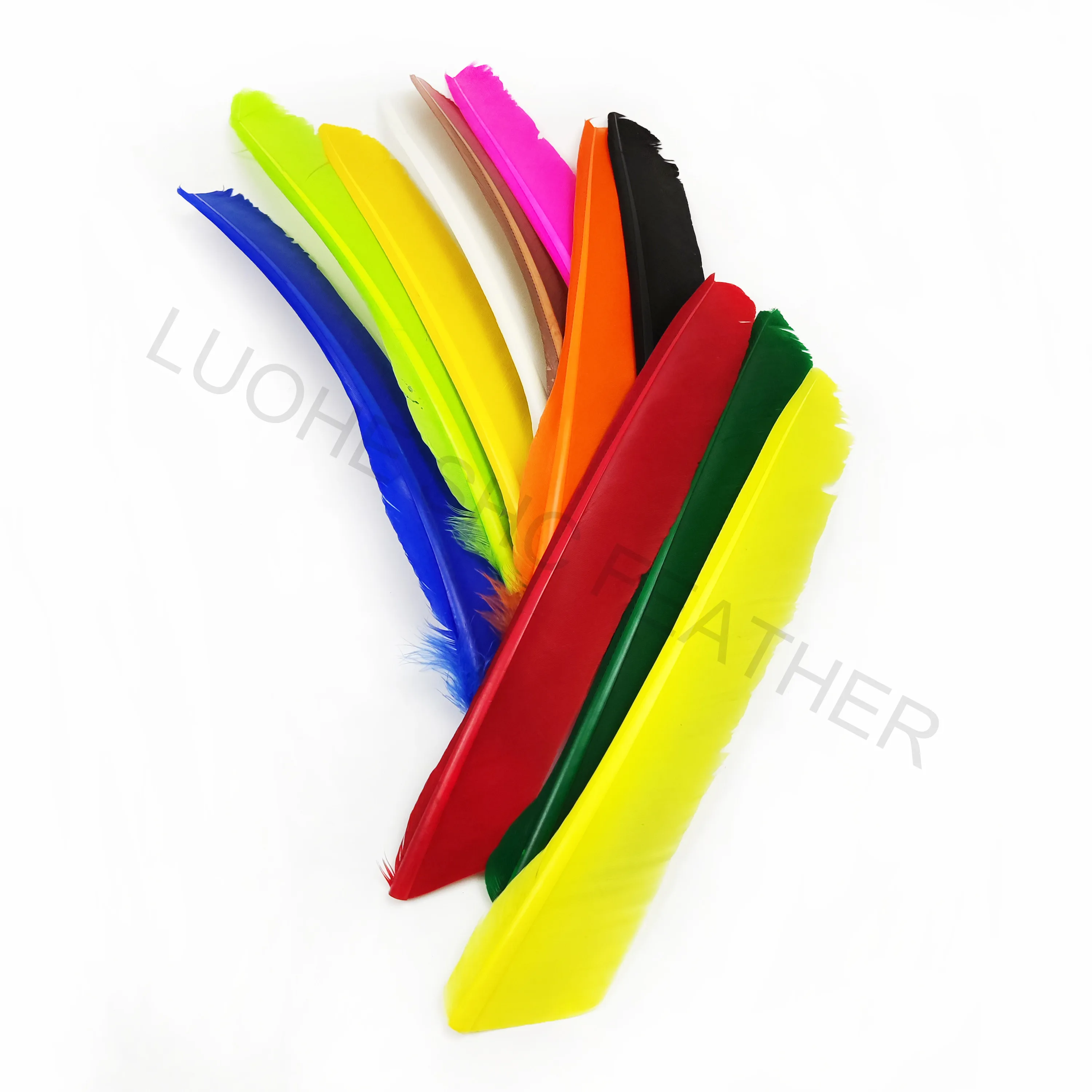 100% перо индейки Стрелка влево и вправо более дешевое заостренное