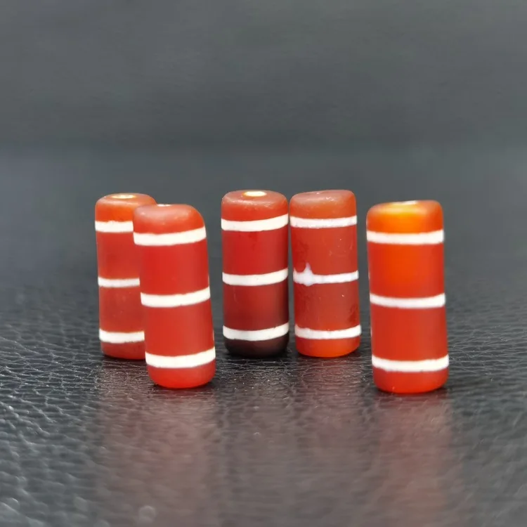 Red Agate Carnelian Cylinder Beads For Making Jewelry