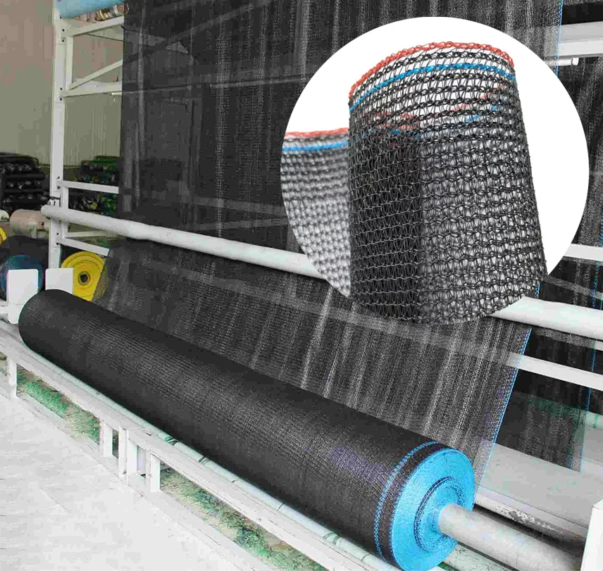Высокое качество низкая цена 70% HDPE черный уличный сельскохозяйственный оттенок ткань затеняная