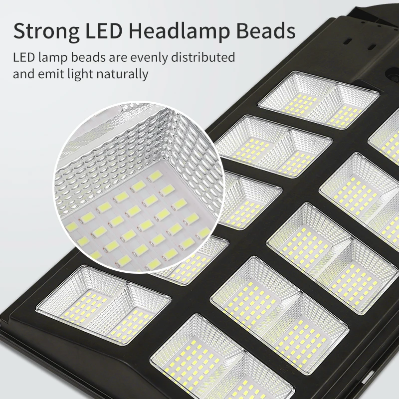 Powerful Outdoor Solar Lamp 12000 Lumens Lighting LED Garden Lamp Solar Panel Lamps Waterproof Street Light