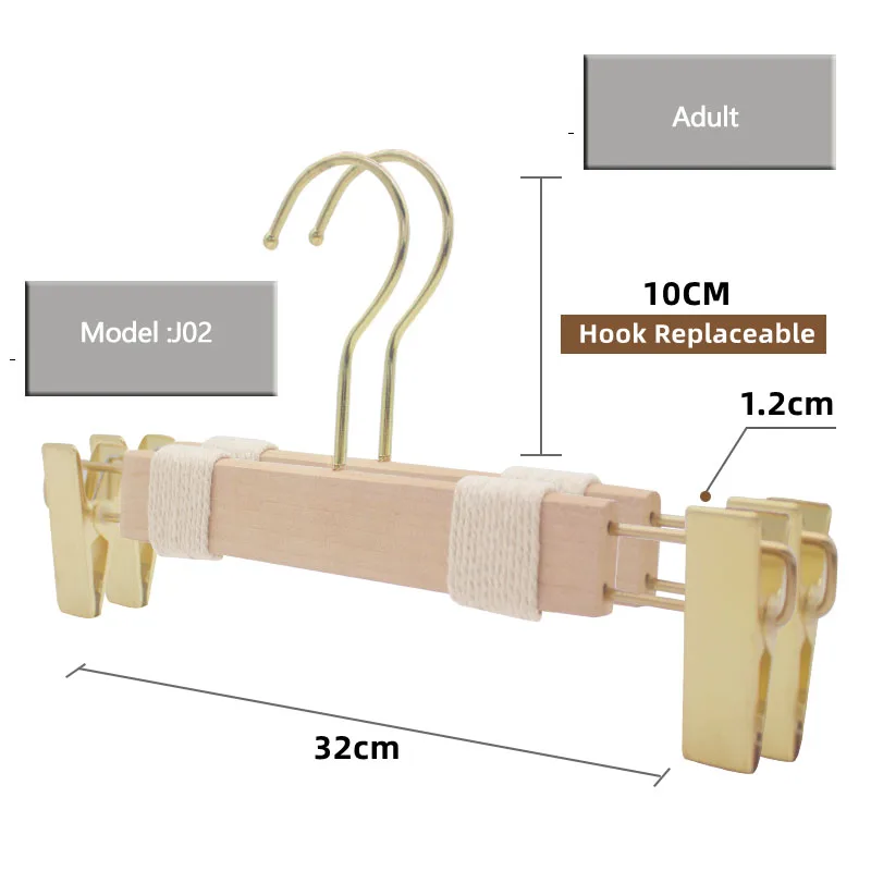 Wood hangers natural camphor smooth surface  non slip premium wall guitar wooden suit hanger for clothing