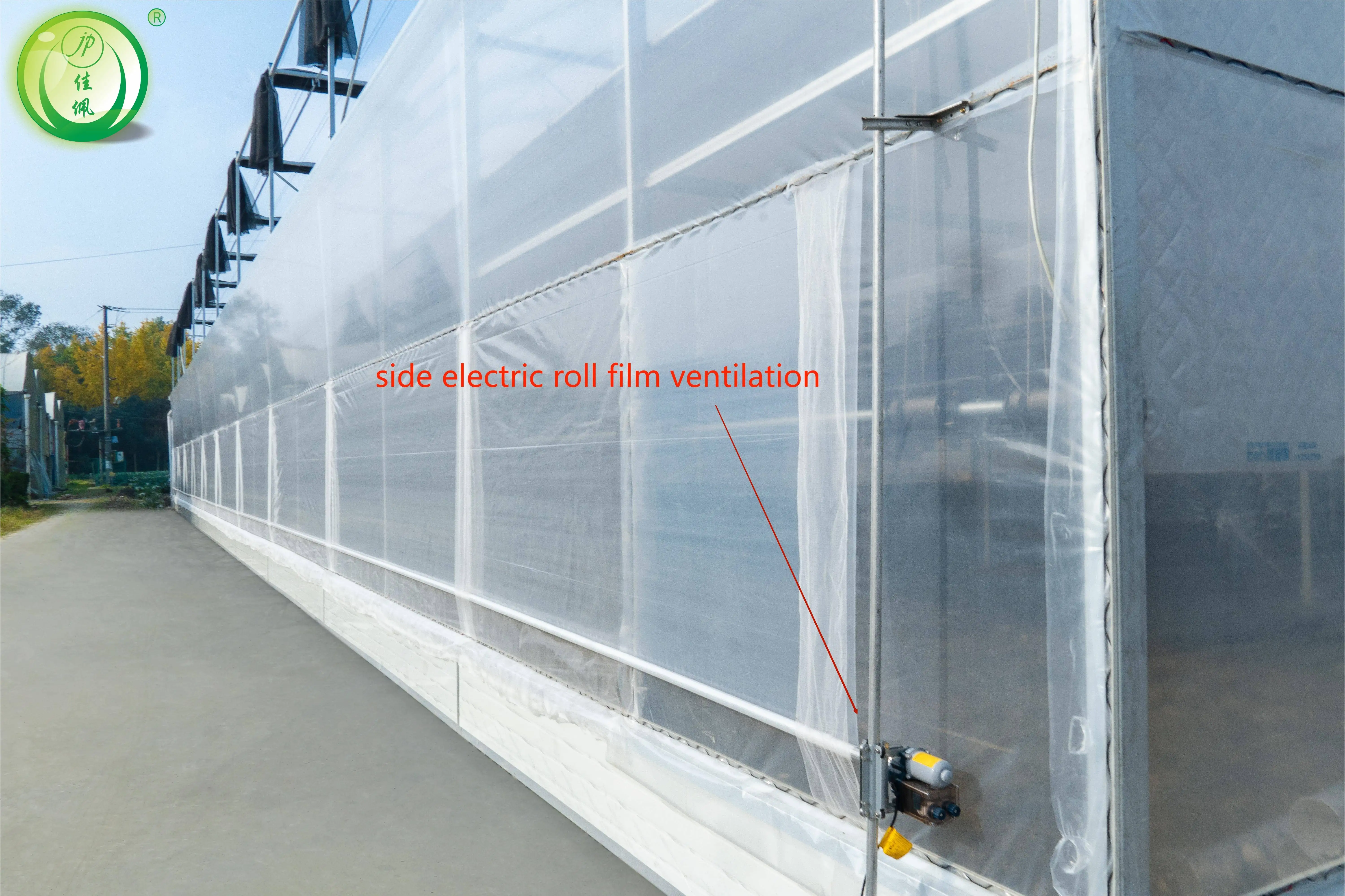 Agricultural Vegetable Growing Green House Multi-span PE Plastic Film Greenhouses Poly tunnel greenhouse with irrigation system