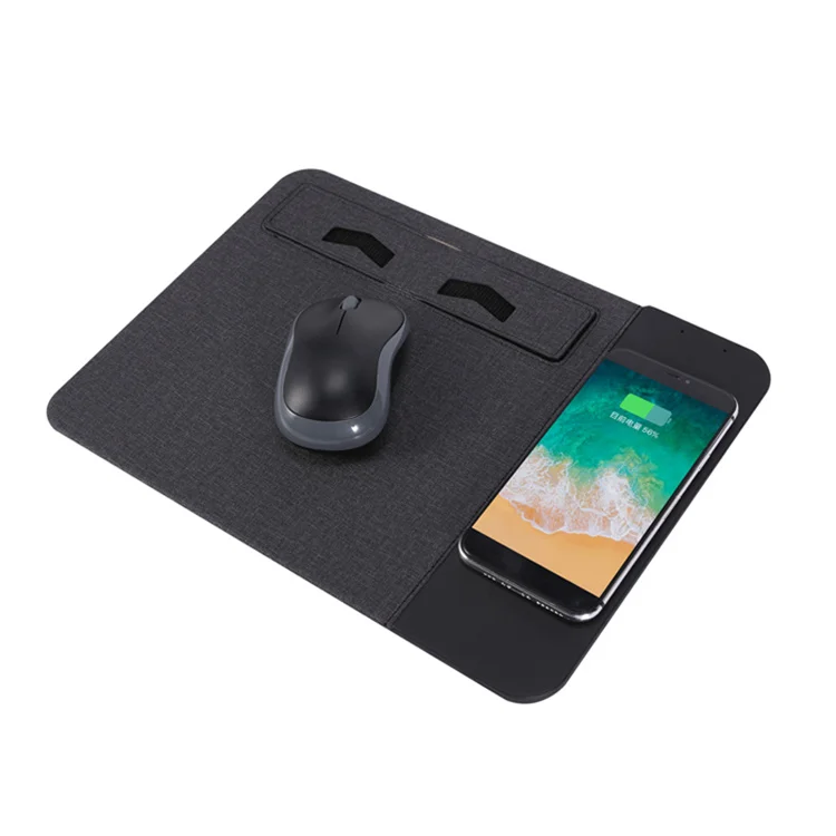 Dual-use Office Desk Mobile Phone Qi Wireless Charging Mouse Pad Charger Mice Mat
