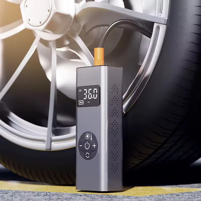 Portable Air Compressor for Car Tires with Wireless Function and Digital Display
