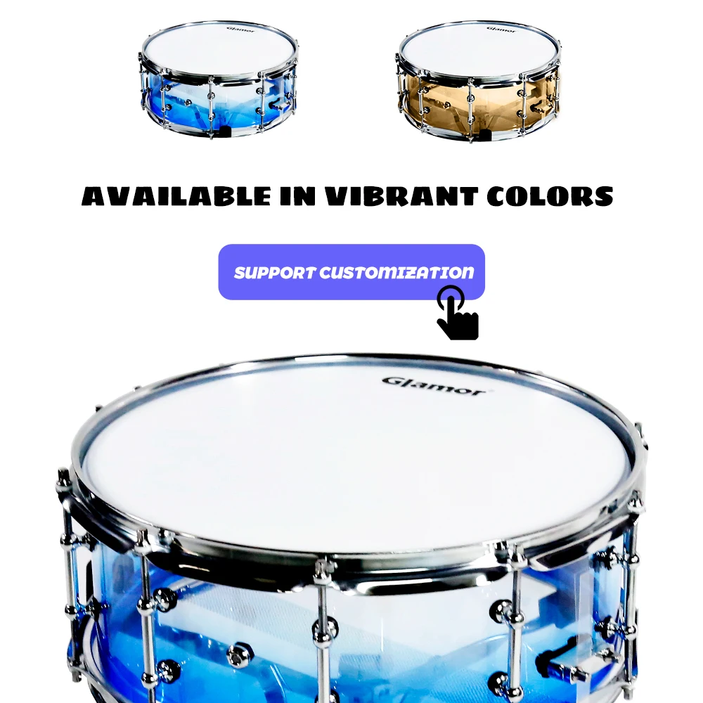 Glamor Drum Musical Instrument high-end professional Premium Series acrylic drum set professional drum kits