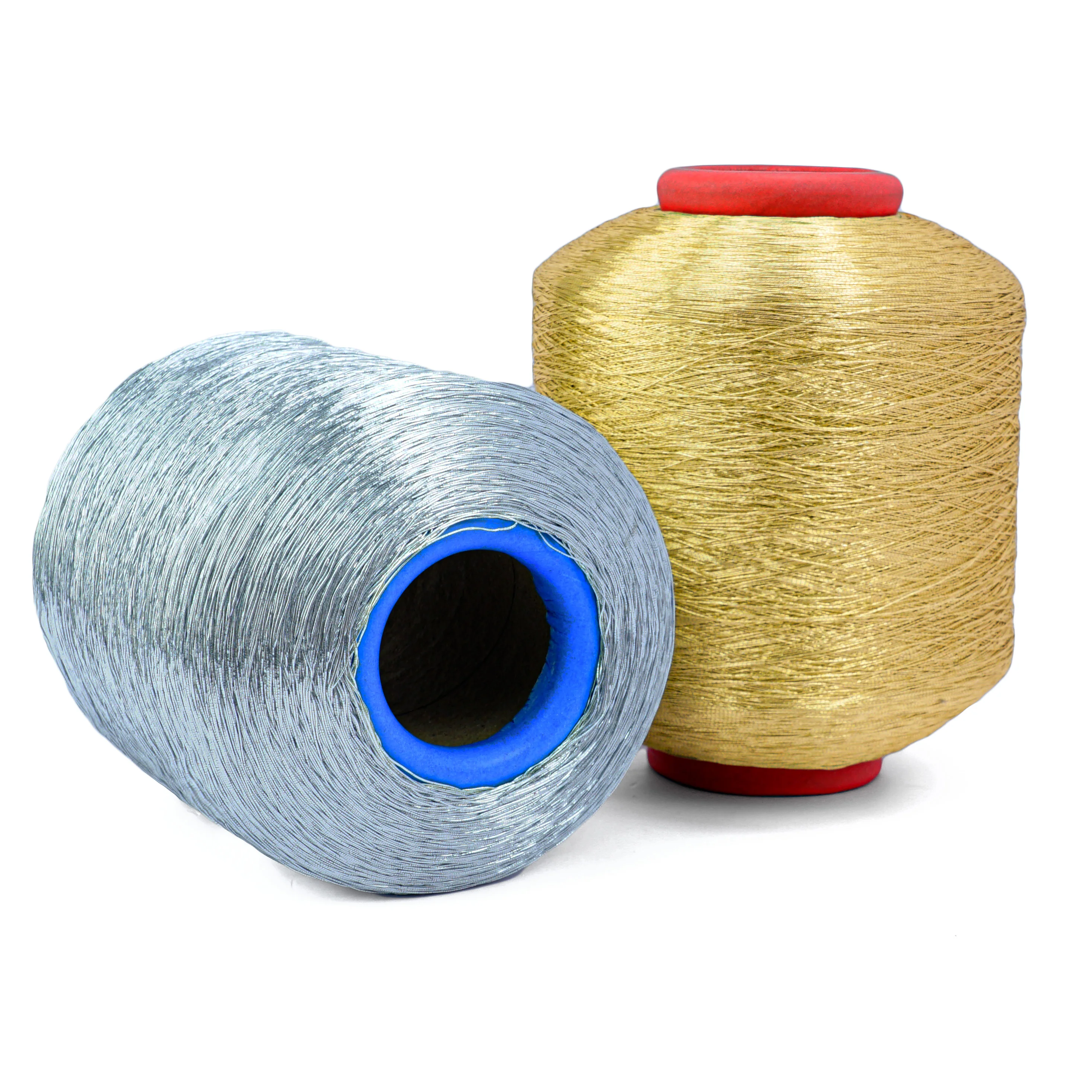 PET Film tricolor laser color Tricolour Metal Yarn for Knitting Yarn and Embroidery pure gold Yarns for m type