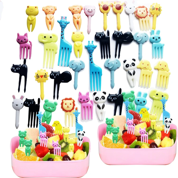 Bento Food Picks Animals Ahape Food Lunch Sticks Lunch Box Accessories Rruit Pick Mini Forks Skewers for Kids Lunch Box