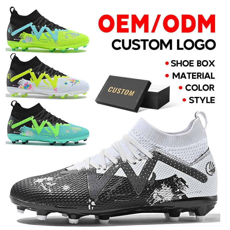 Custom Hot Selling New Football Shoes Broken Spikes Artificial Turf Men American Soccer Cleats Football Boots Soccer Shoes