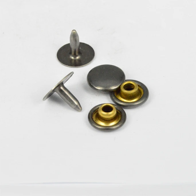 Western Leather Bag Metal Jeans Snap Buttons Rivets