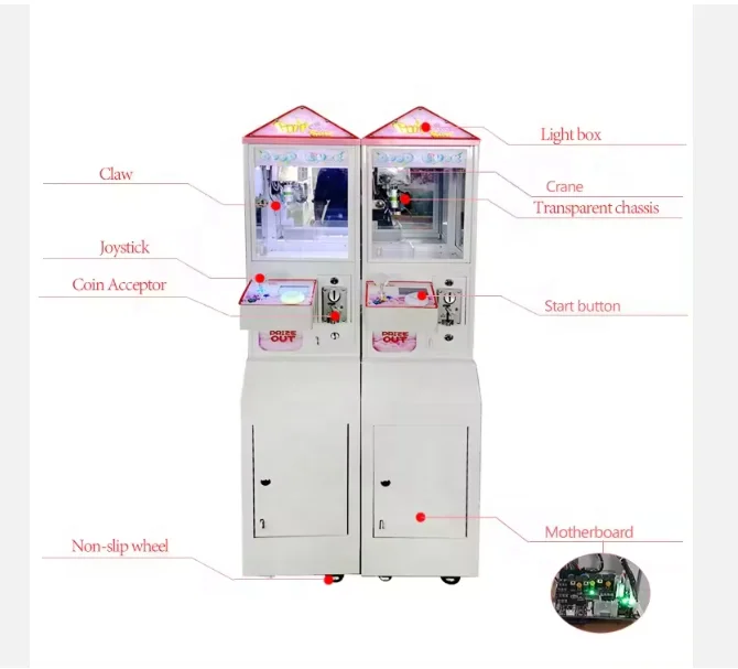 New Arrival Coin Operated Plush Doll Machine Amusement Park Arcade Game Kids Toys Gift Claw Crane Machine For Sale