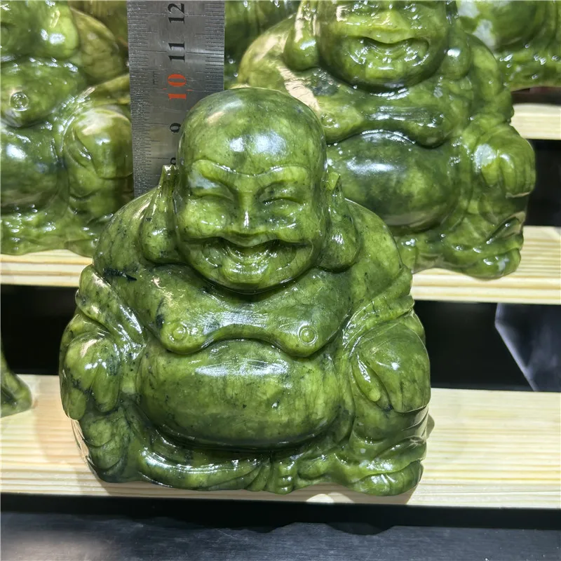 Natural Crystal Craft Crystal Buddha Xiuyan Jade Buddha For Spiritual Healing Gift Home Decoration