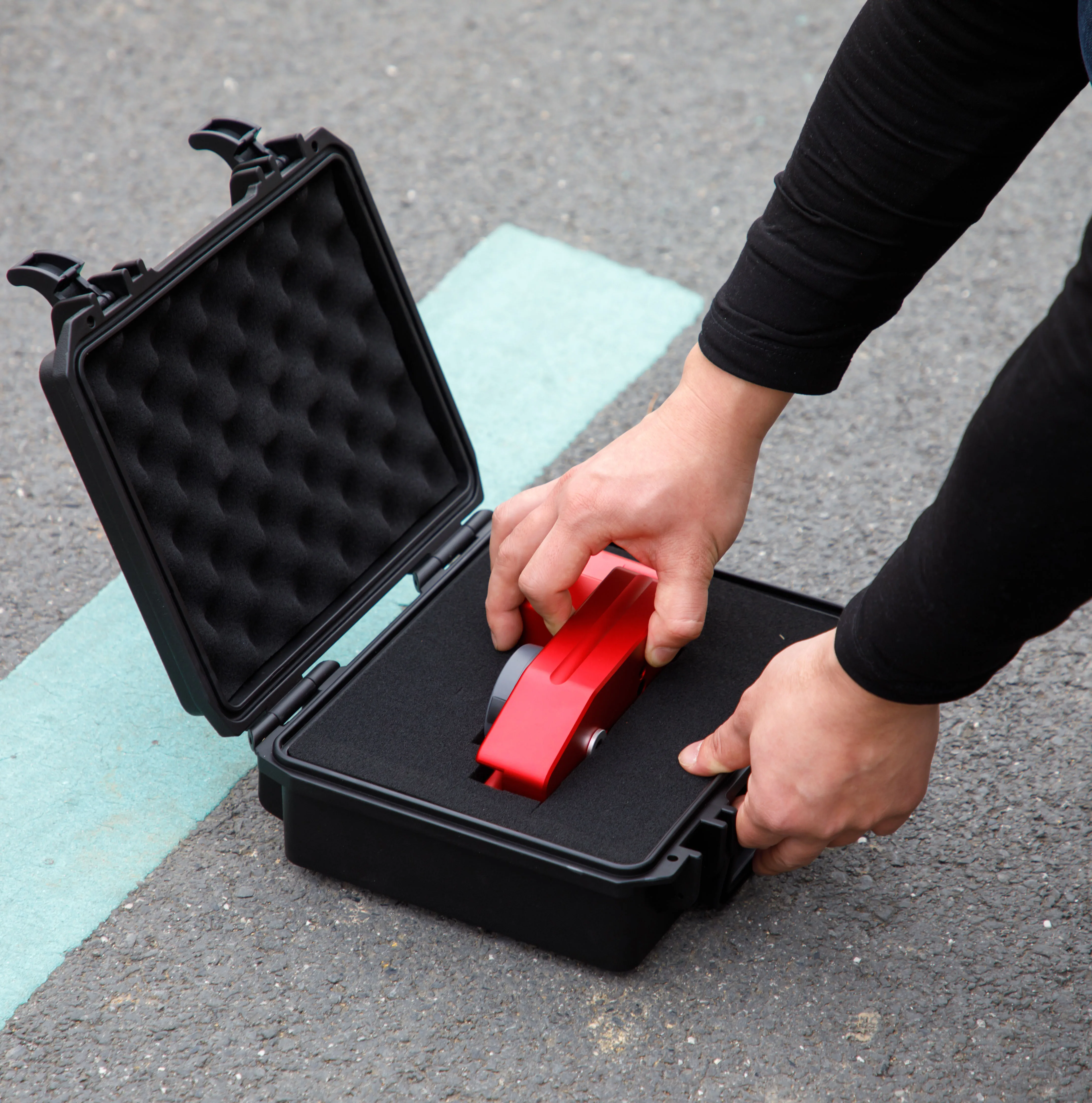 manufacture road marking painting thickness measuring gauge easy to take road project quality acceptance device