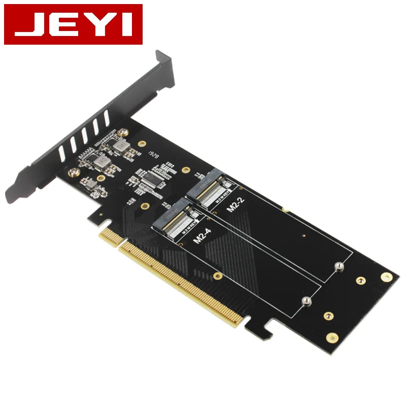 JEYI iHyper m.2 X16 TO 4X NVME  PCIE3.0 GEN3 X16 TO 4*NVME RAID CARD PCI-E VROC CARD RAID Hyper M.2X16 M2X16 4X X4 NVME*4 RAID