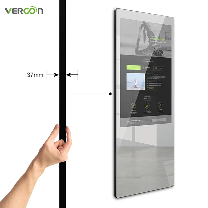 Hot Sale Smart Wall Mount Gym 3D Camera Outdoor LCD Display Fitness Mirror