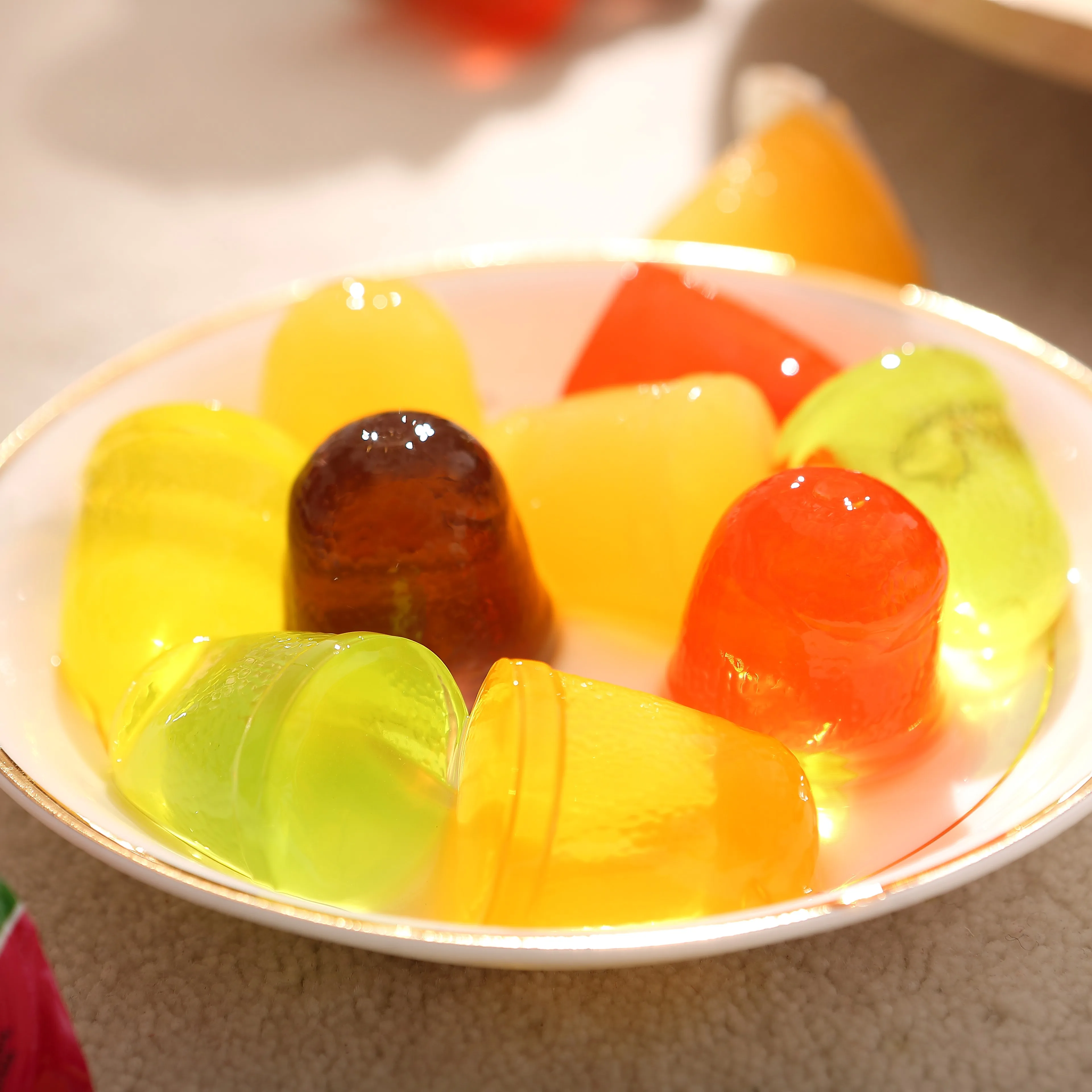 mini jaleas 100pcs Round Jar Mini Fruit Jelly Pudding Cup