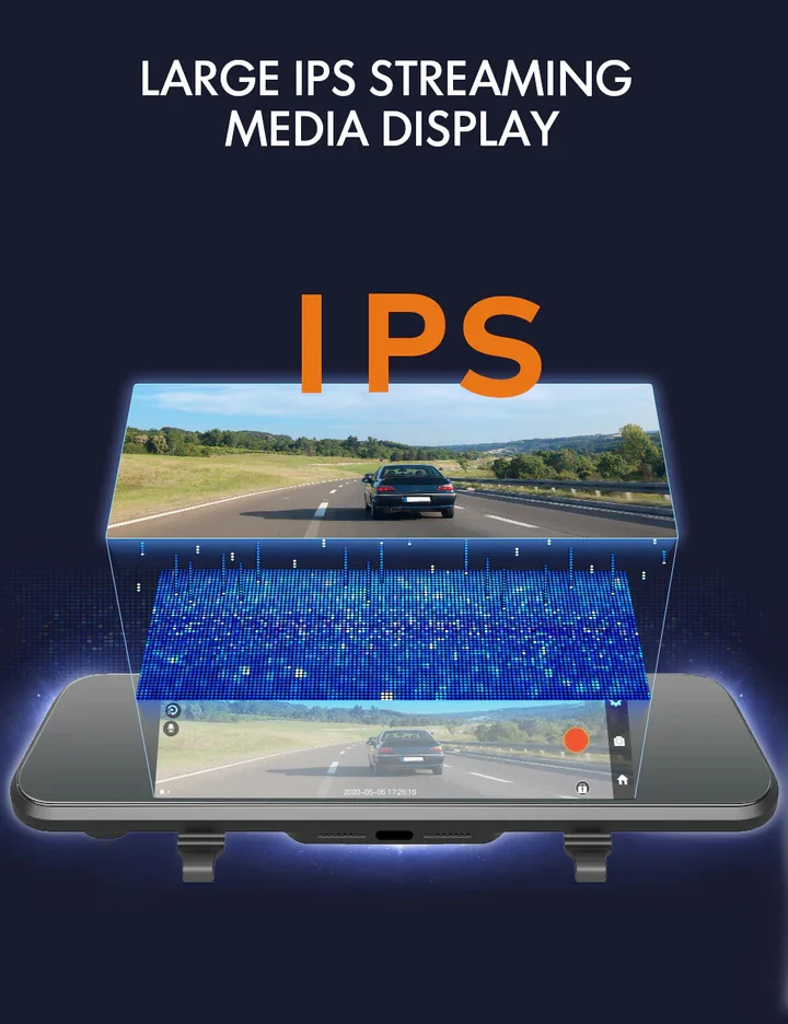 Rear View Mirror Camera Front and Rear Camera for Car 1080P Front and Rear View Dual Cameras Apeman Mirror Dash Cam