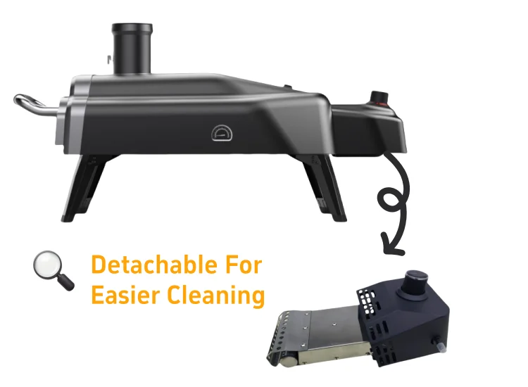 14 Inch High Quality Gas And Wood Pellet Pizza Oven Portable Camping Pizza Grill Outdoor Garden Gas BBQ Dual Pizza Oven