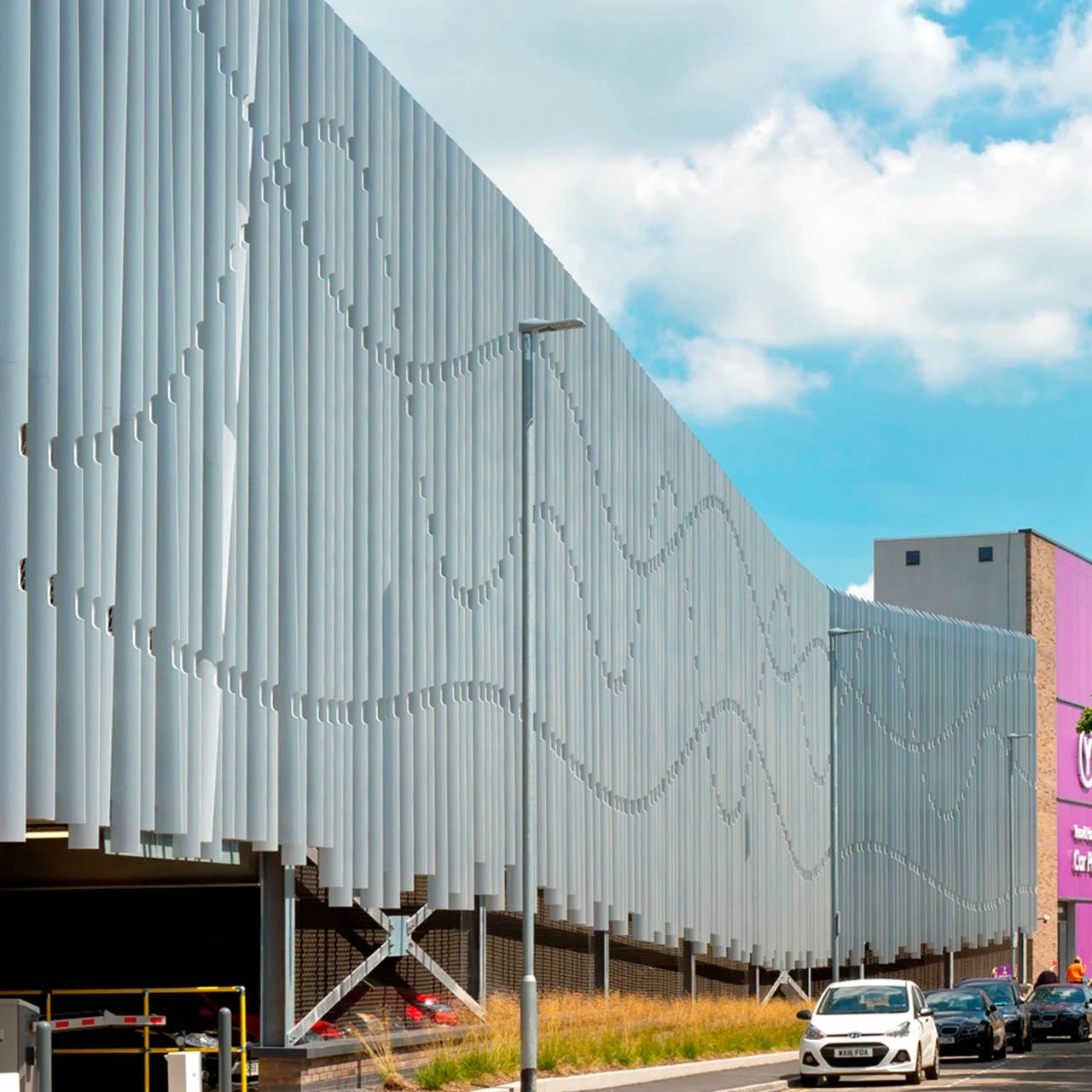 Creative exterior shopping mall building Facade Wall Panel Aluminum metal panel wall