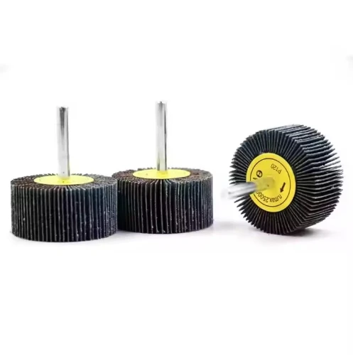 AutoErizo 80*40*6mm Abrasive Mounted Flap Wheel with Shaft Aluminum Oxide Sanding Flap Wheel Metal Polishing Buffing