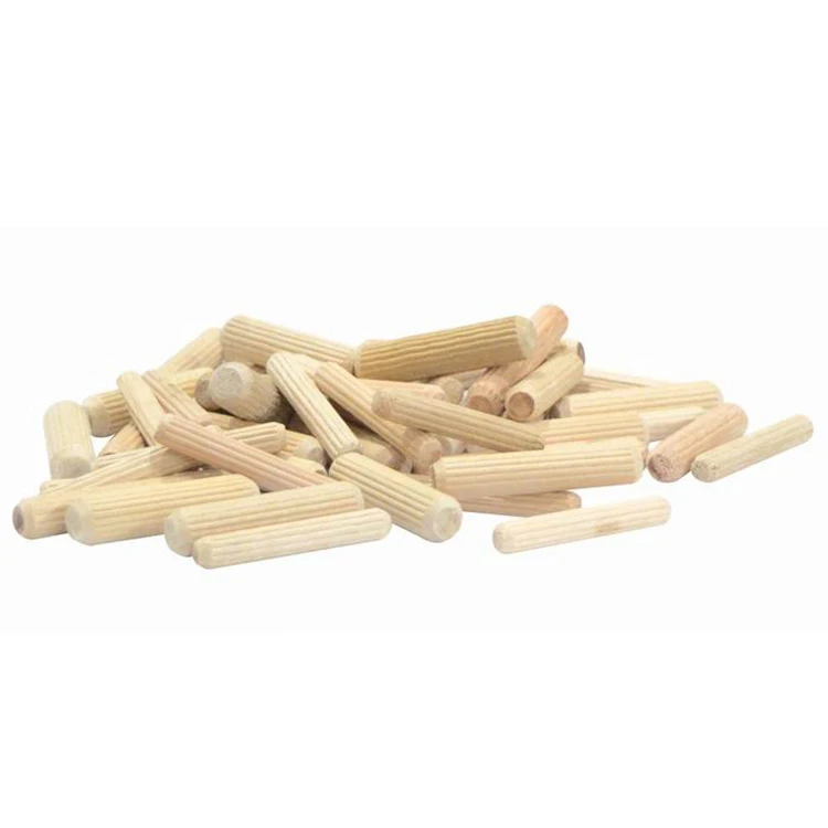 China factory 100 pieces diameter Fluted dowel pin set wooden Grooved 6 8 10mm for furniture connecting DIY  Craft