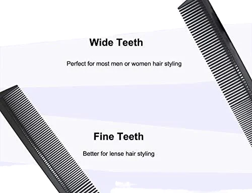 Hot Selling Black Barber Styling Comb Custom Logo Plastic Rattail Hair Comb with DDPA PC Handle for Salon Use and lice comb