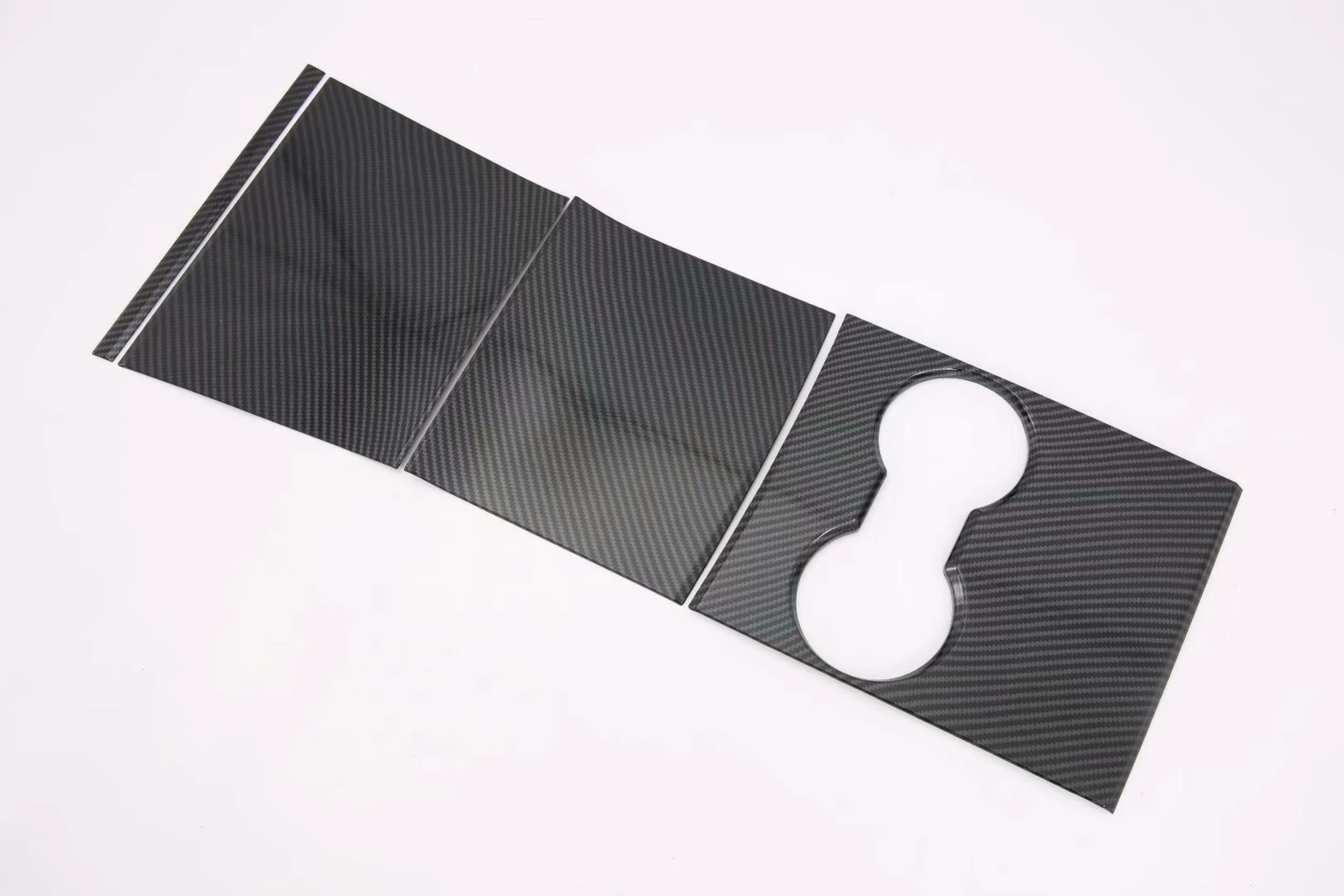 Plastic Carbon Fiber Car Center Console Cover For Tesla Model 3 Panels