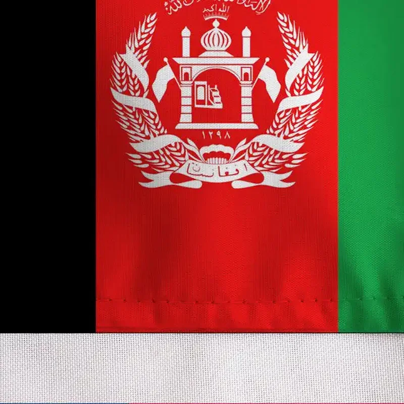 Custom Fast Delivery 100% Polyester Fabric Digital Printing 30*45CM Afghanistan Car Flag With Plastic Pole