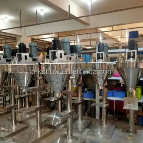 Supply customized semi-automatic spiral milk powder spice powder filling and packaging machine with powder elevator