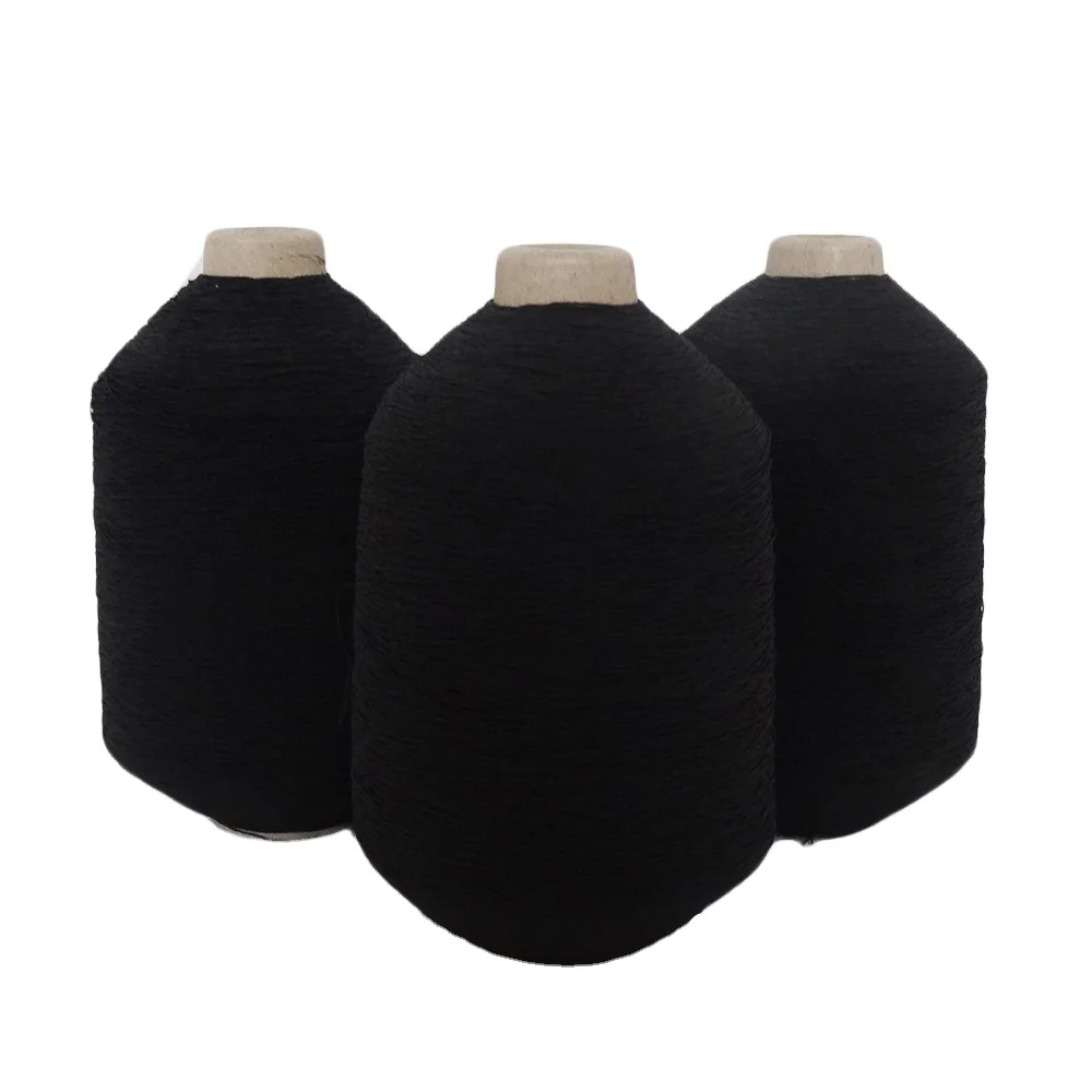 907575 elastic natural latex rubber thread polyester rubber covered yarn for socks