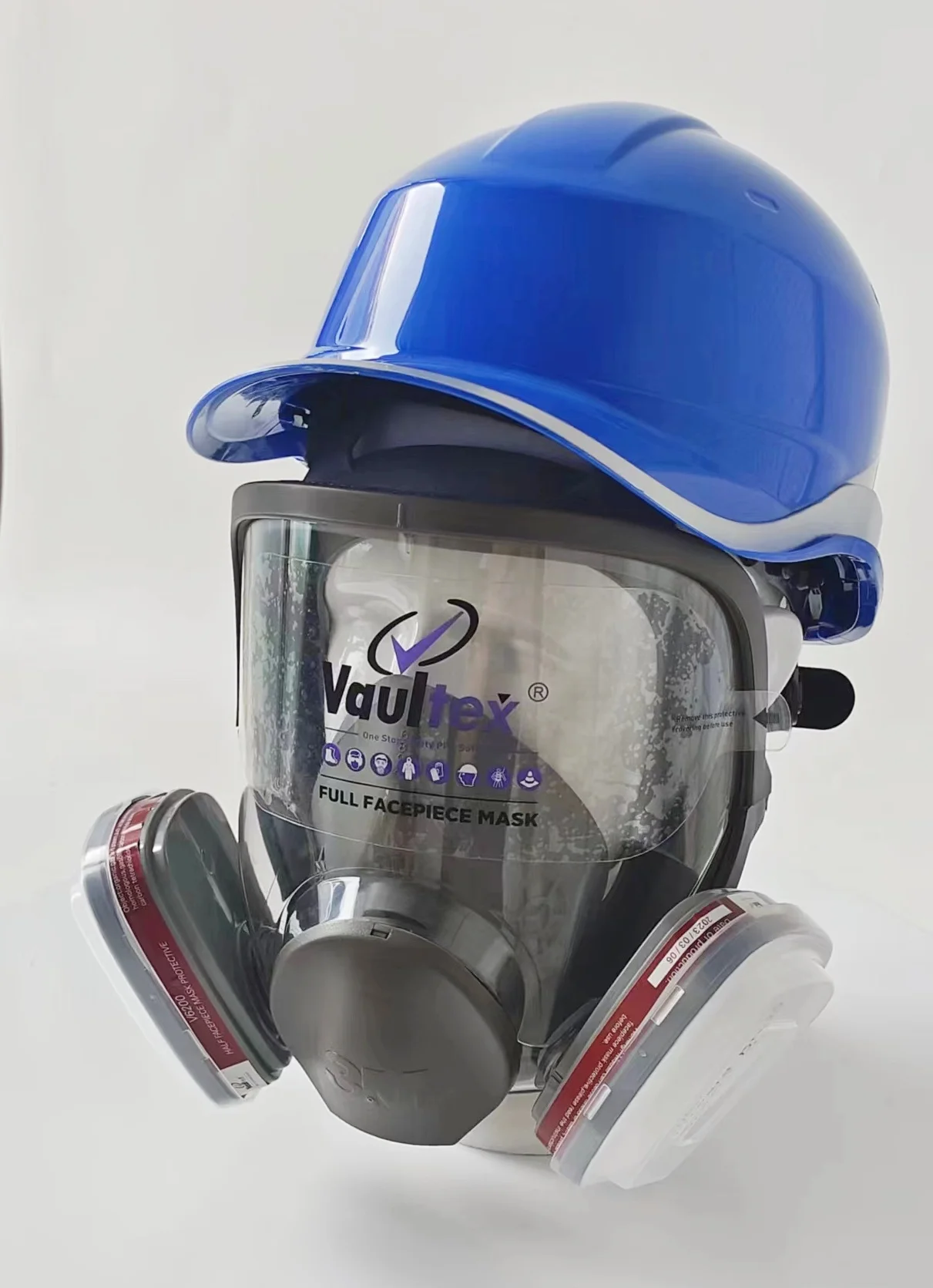 Vaultex wholesale face gas mask anti-fog full face mask adjustable V6800 respirator chemical mask