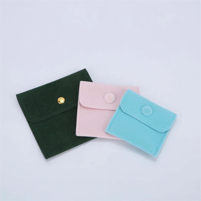 jewellery envelope package velvet pouch earring rings microfiber jewelry pouch