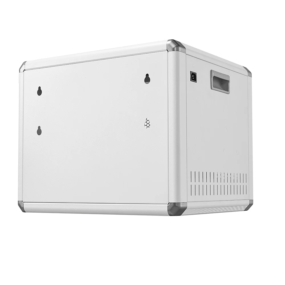 Mini tablet charging cabinet with front perforated door