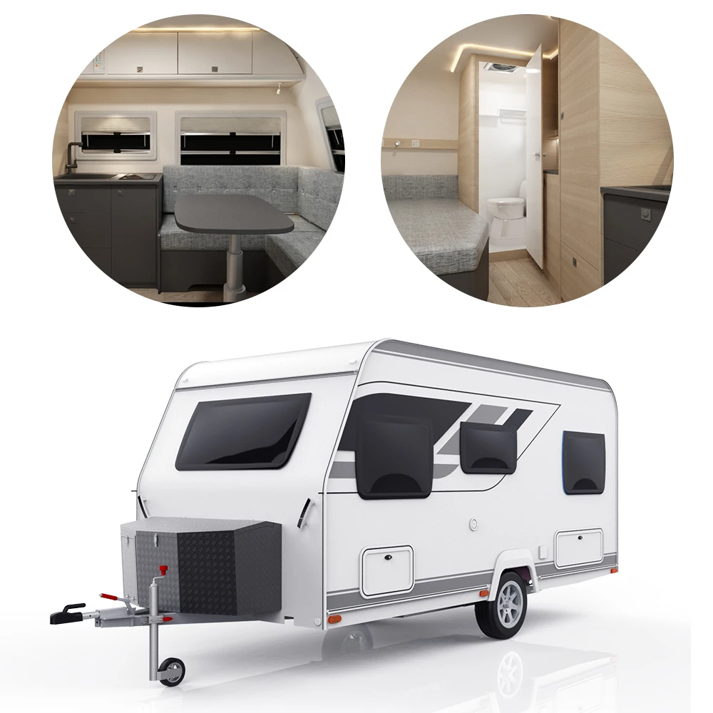 Prefab caravan parts trailer, caravan trailer camper, travel caravan trailer house