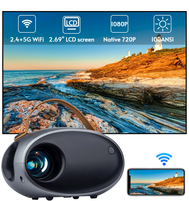 OEM/ODM экономичный умный портативный видеопроектор 4K 1080P FHD CD Flip Умный домашний театр система для игр проектор
