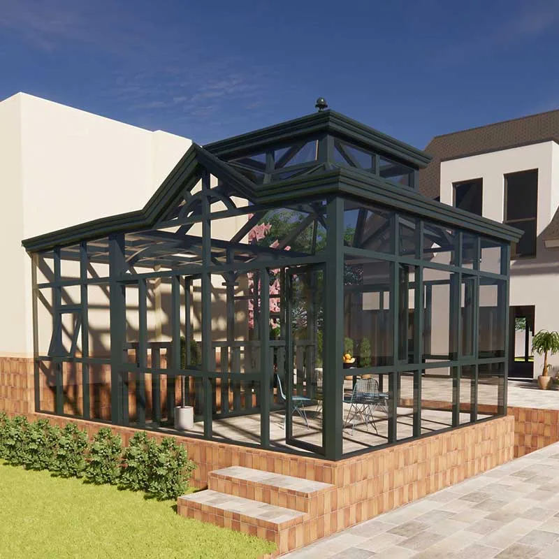 Low-E prefabricated glass house cabins and garden rooms products aluminium cabins and garden room house Doorwin glass sunroom