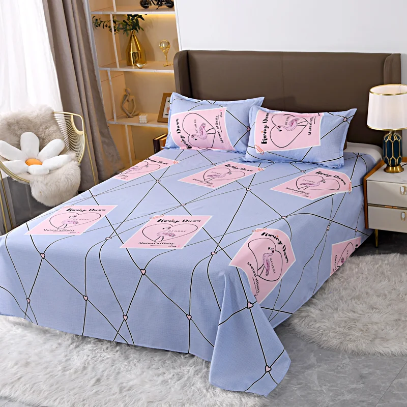 Hot sale beauty bed cover multiple prints flat cheep bedsheet bed sheets wholesalers