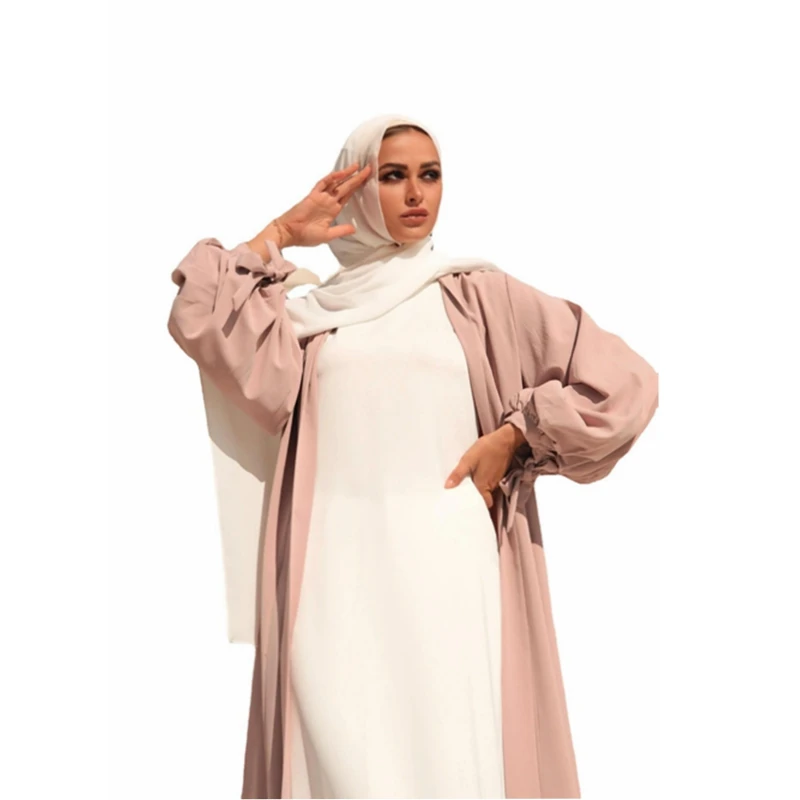 Apparel Design Service Dubai Style Open Chiffon Muslim Women Abaya