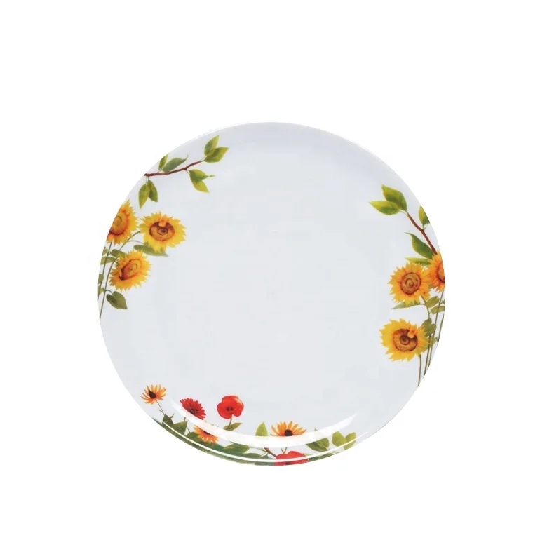 Wholesale Modern Simple Style Melamine Round Plates Dinner Cheap Plate