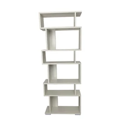 6 Tiers wooden library block Book Shelves indoor Bookcase Books Organization storage Display Rack for home office decoration
