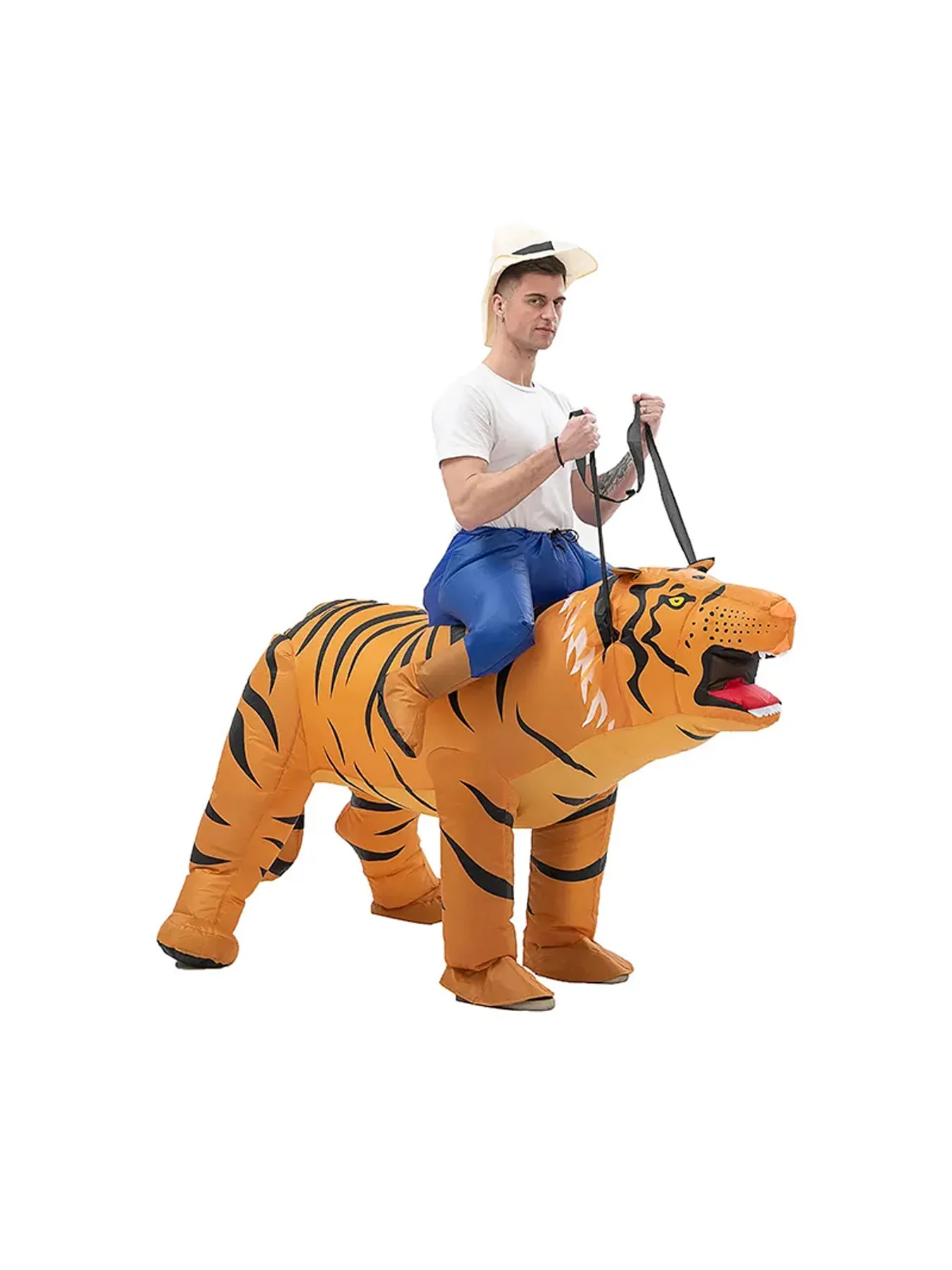 New Style halloween Unisex Adults Ride-On Inflatable Tiger costumes for adults party
