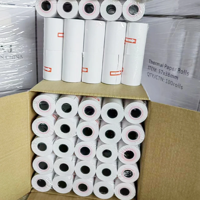 Termal paper tito tickets thermal 5*6 papee 50mmx20mm double sided receipt roll