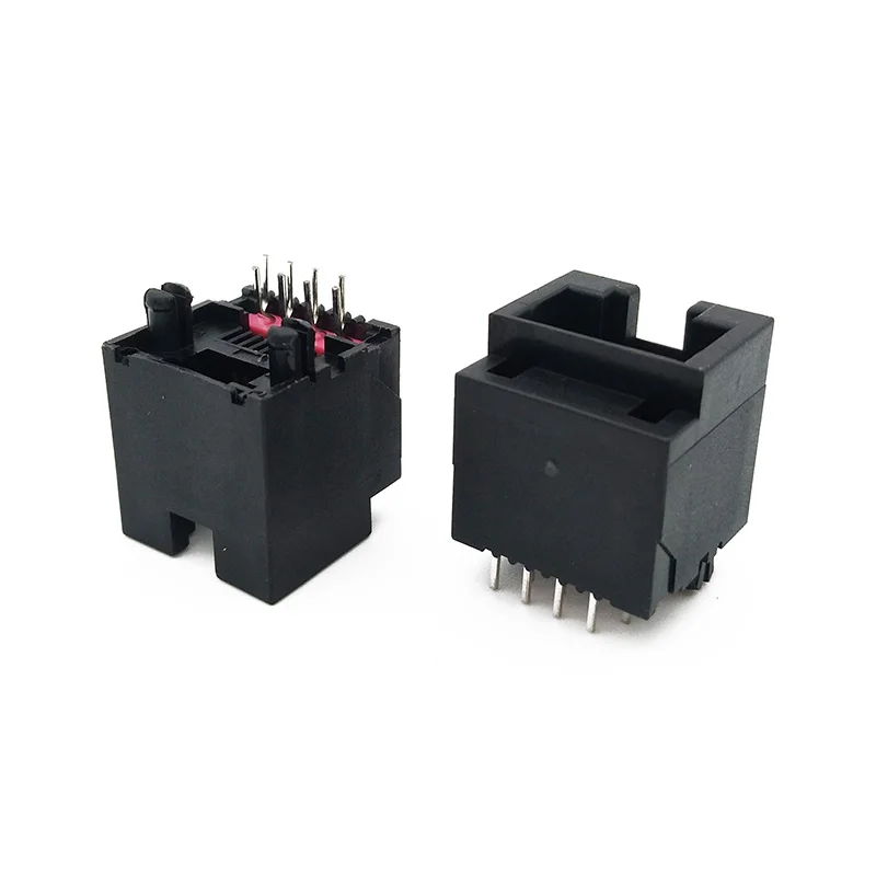 5224 Top Entry Ethernet Modular Connectors 8P8C  Female  DIP Solder Height 15.7mm Vertical RJ45 PCB 8 Pos Jack