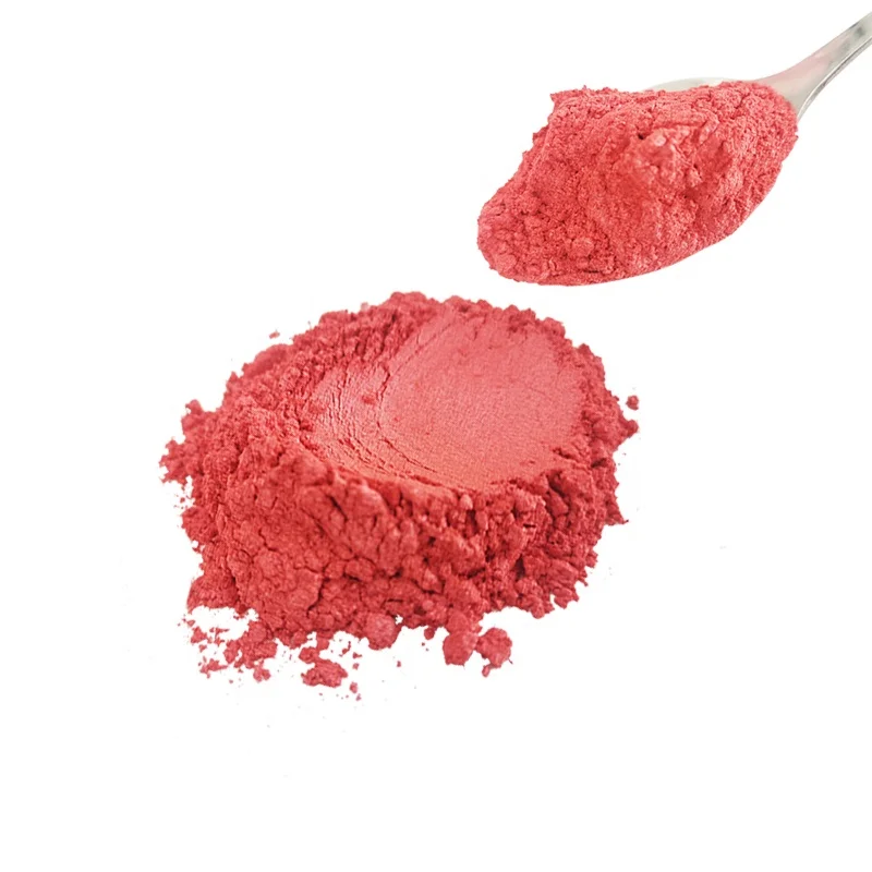 Colorful Pearl Pigment Eye Shadow Powder Scarlet Mica Pigment Powder for Auto Paint Plastic Coating